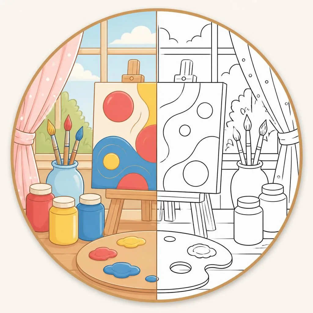 Abstract coloring pages