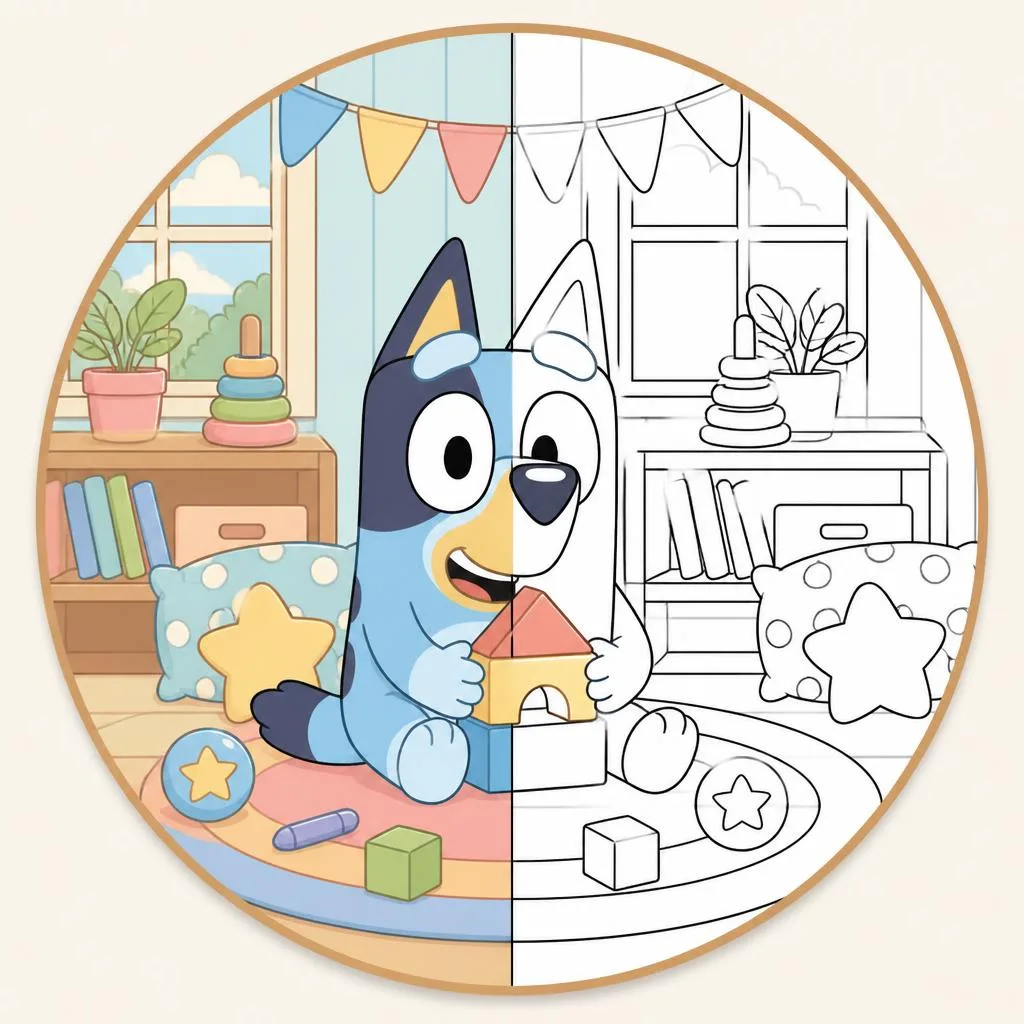Bluey coloring pages