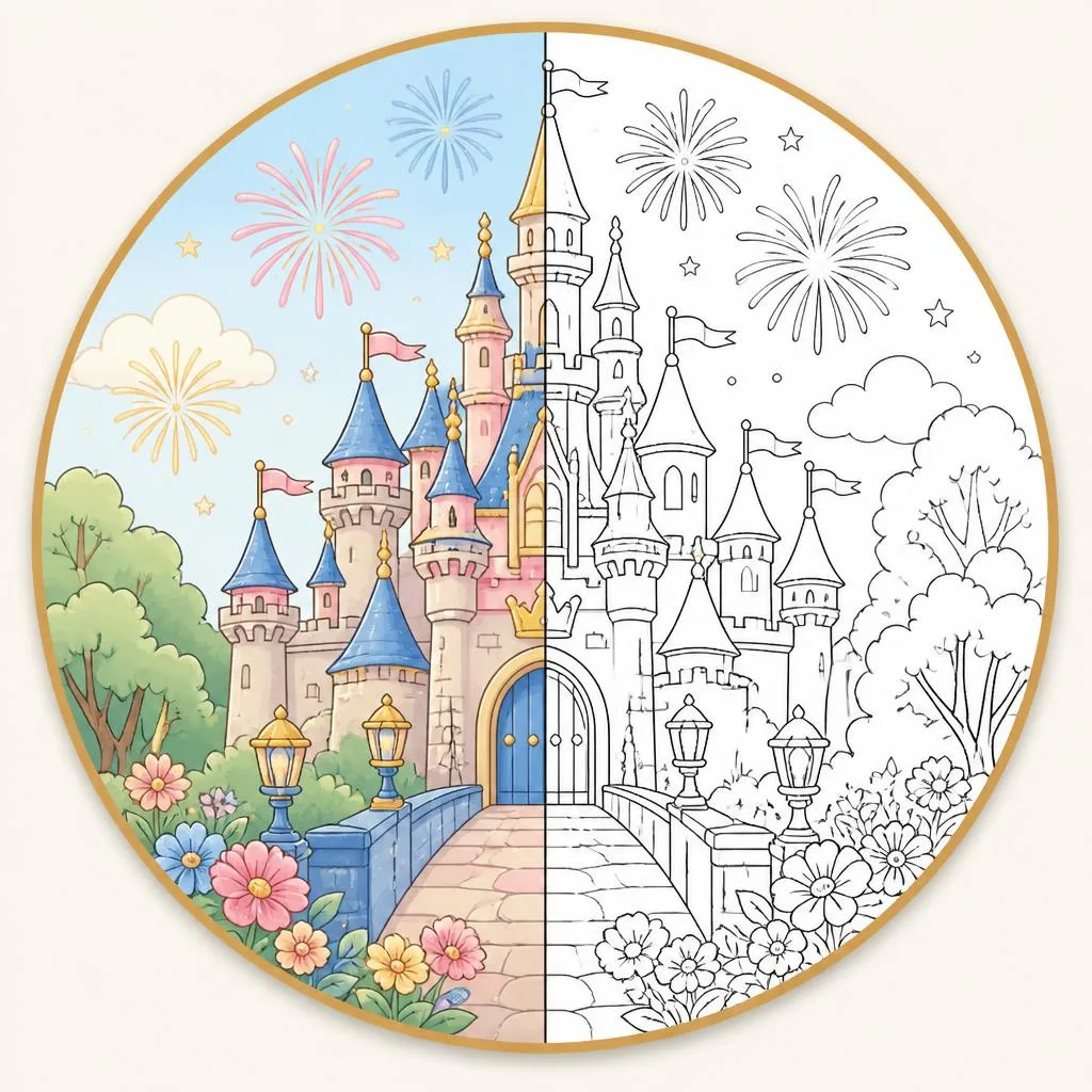 Disney Inspired coloring pages