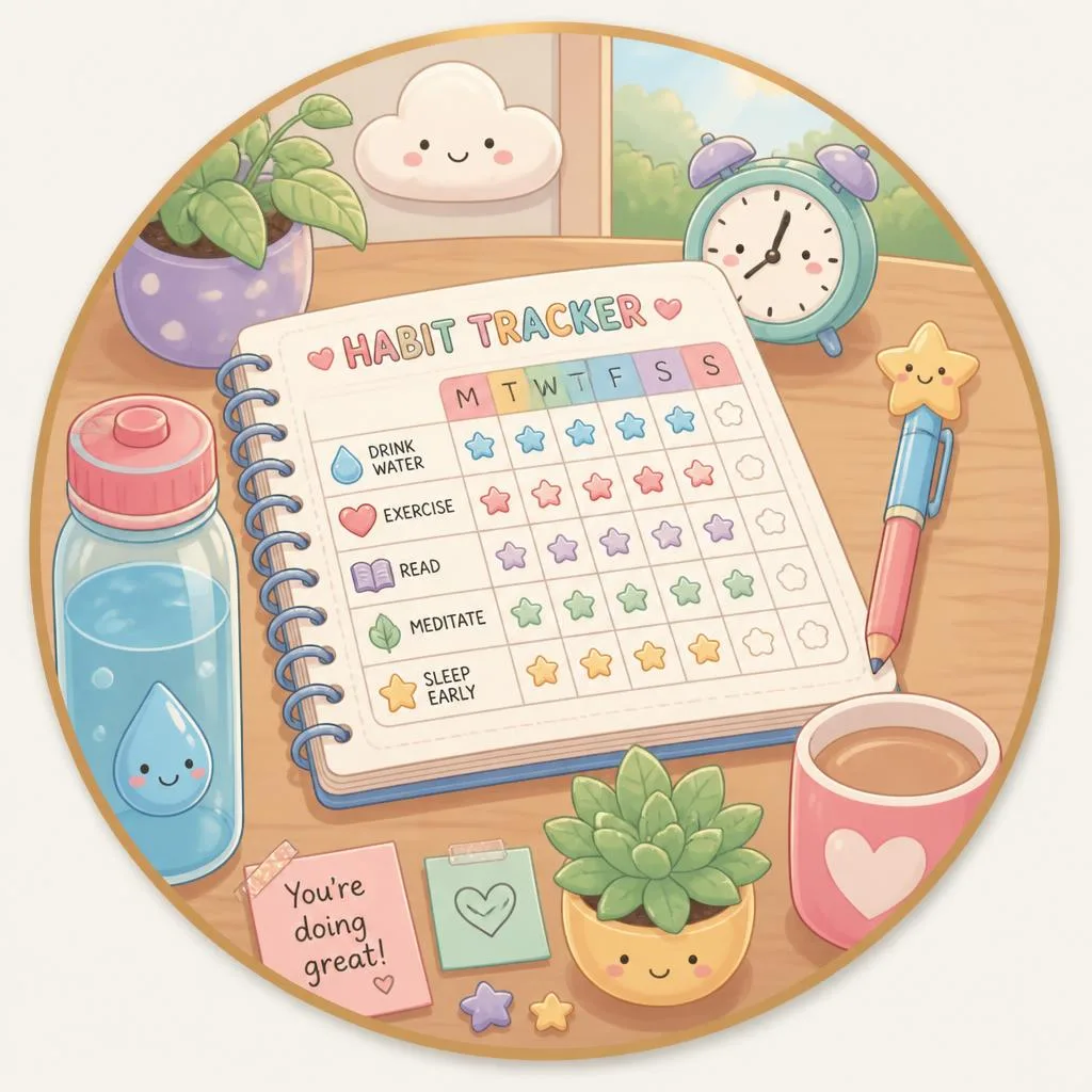 Habit Tracker coloring pages