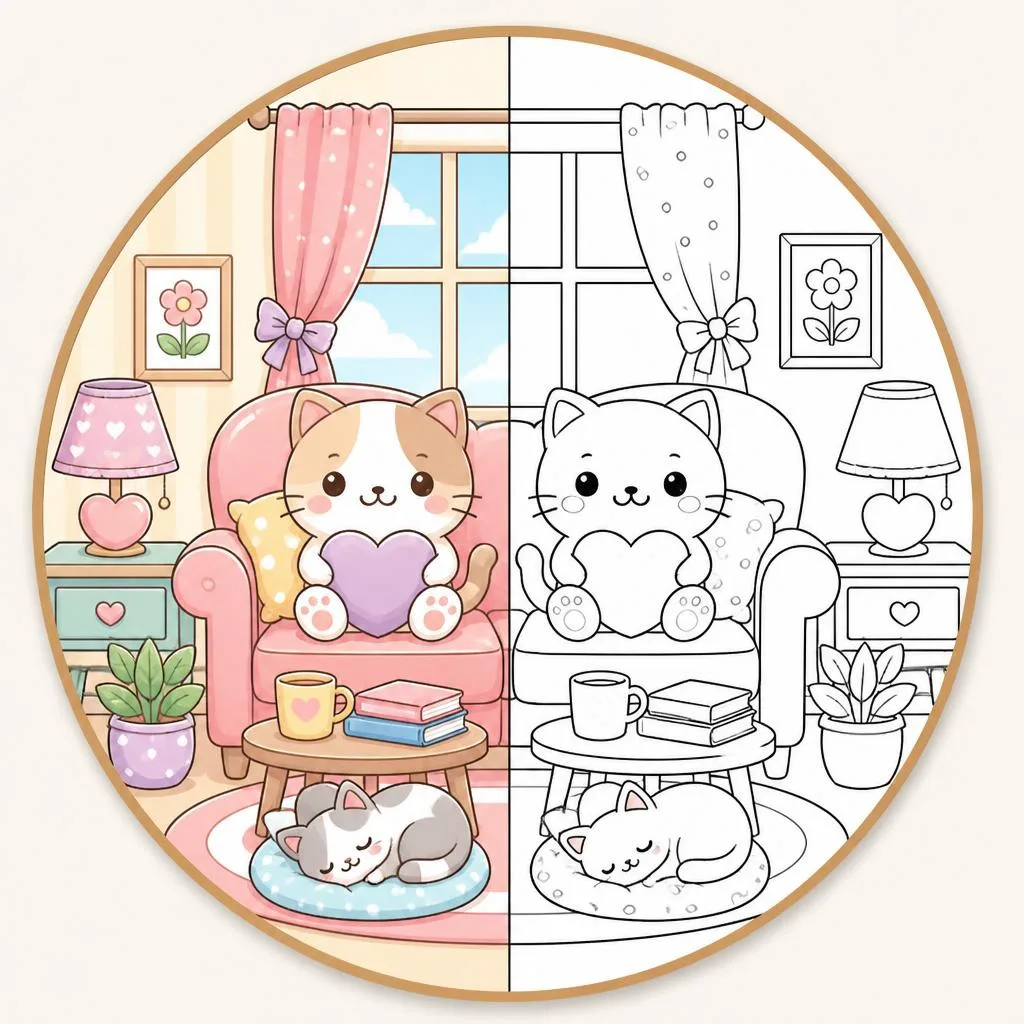 Kawaii coloring pages
