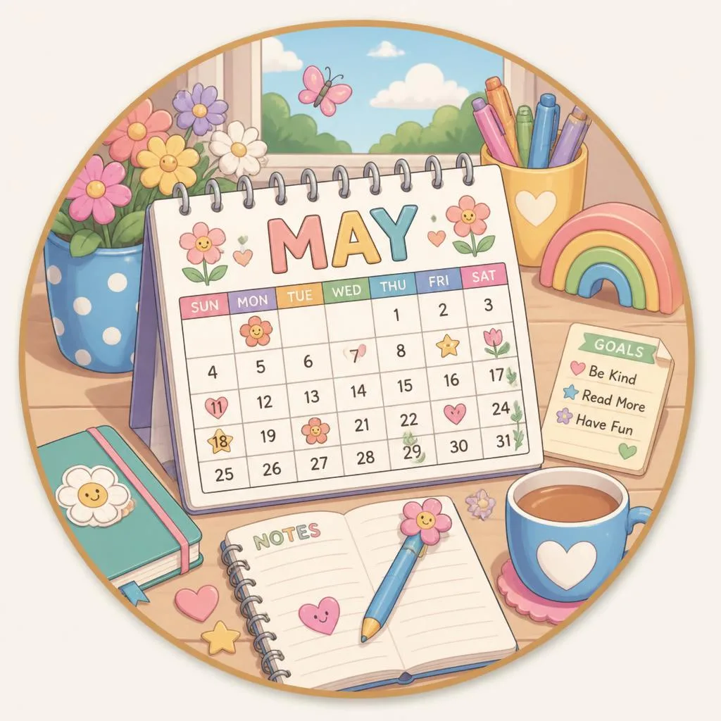 May 2026 coloring pages
