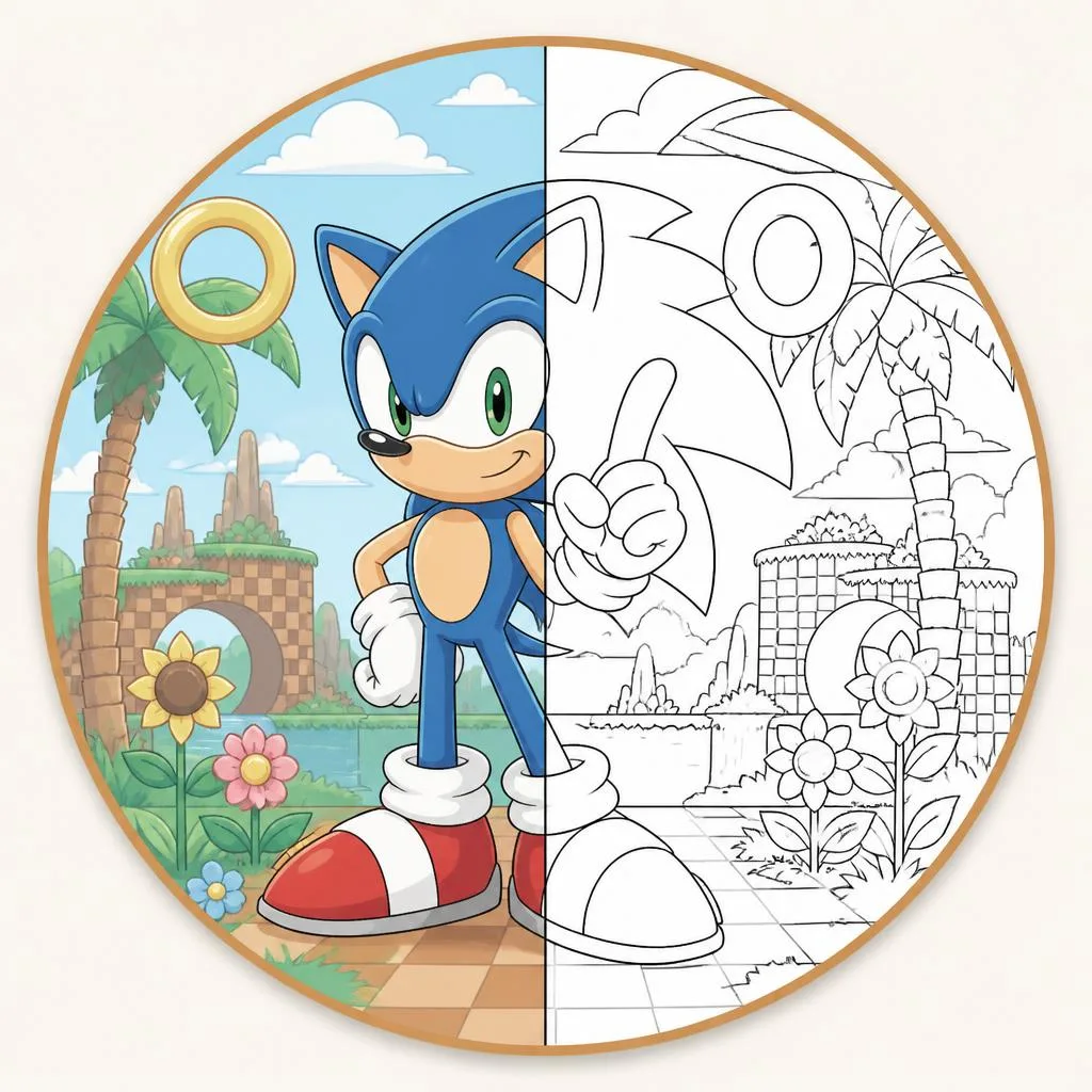 Sonic coloring pages