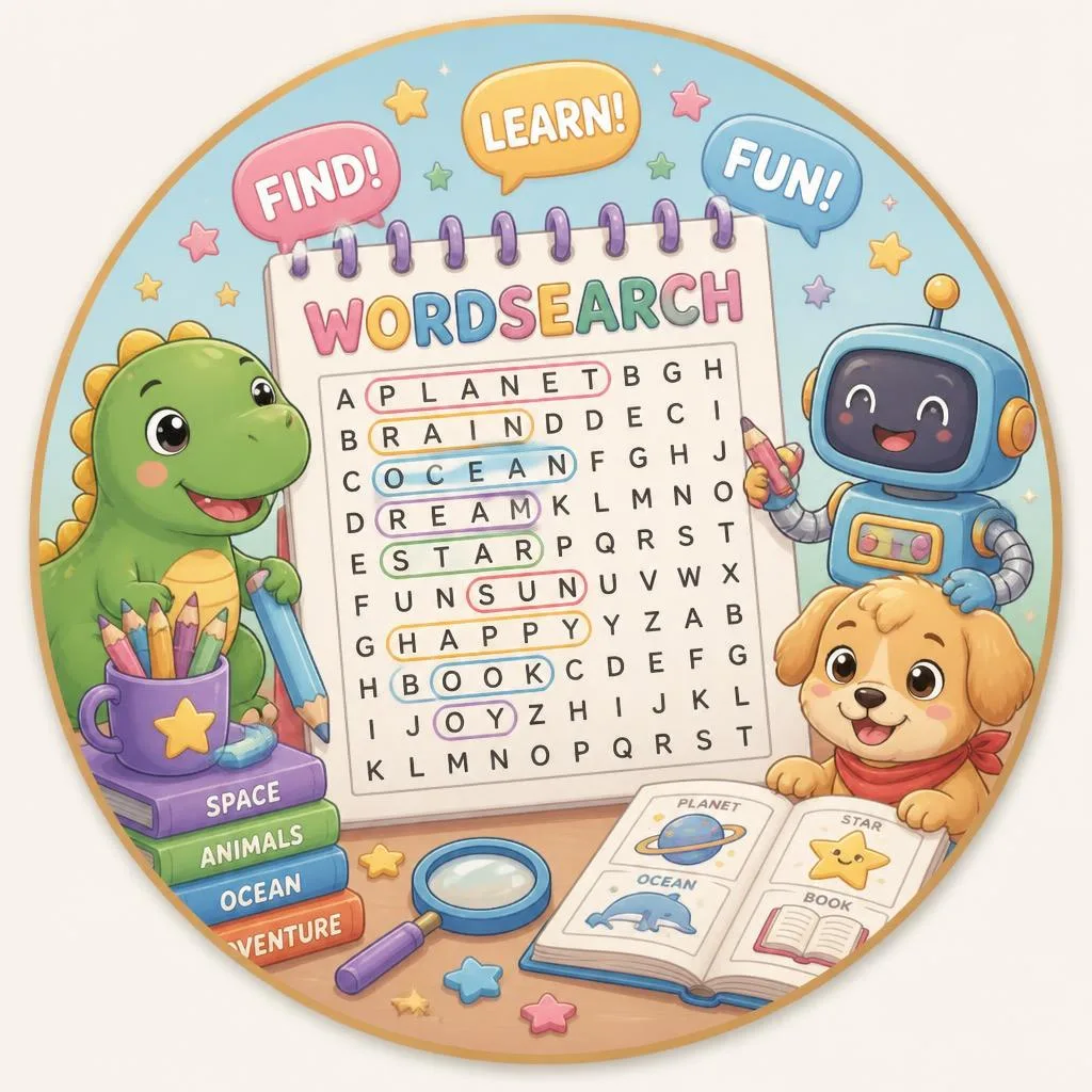 Word Search coloring pages