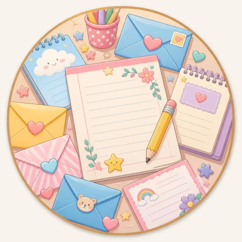 Writing Paper coloring pages